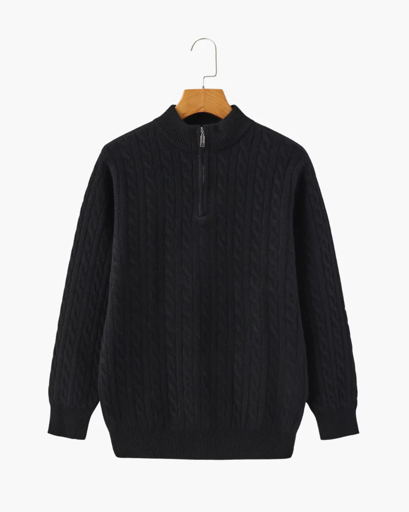 100% Cashmere Woven Half Zip - Image 17