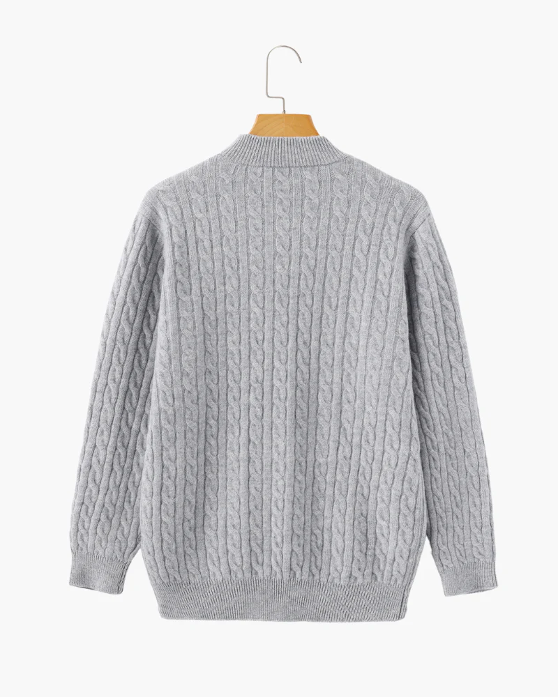 100% Cashmere Woven Half Zip - Image 9