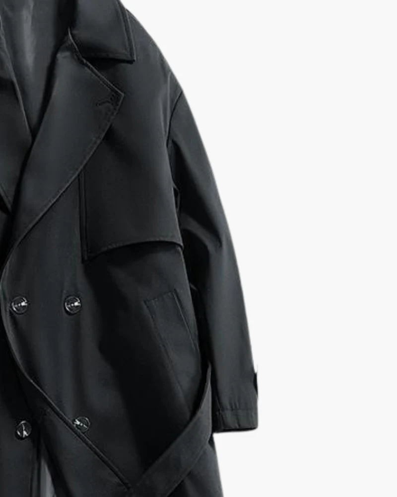 Classic Double-Breasted Trench Coat - Image 4