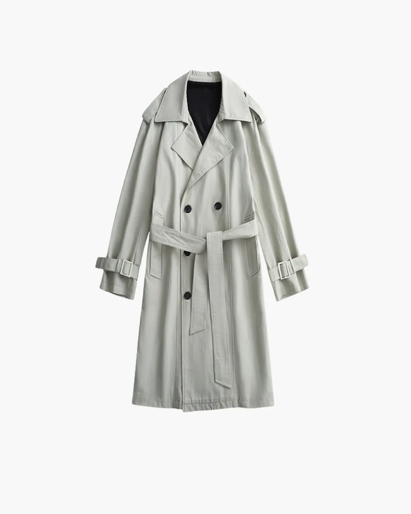 Classic Double-Breasted Trench Coat - Image 5