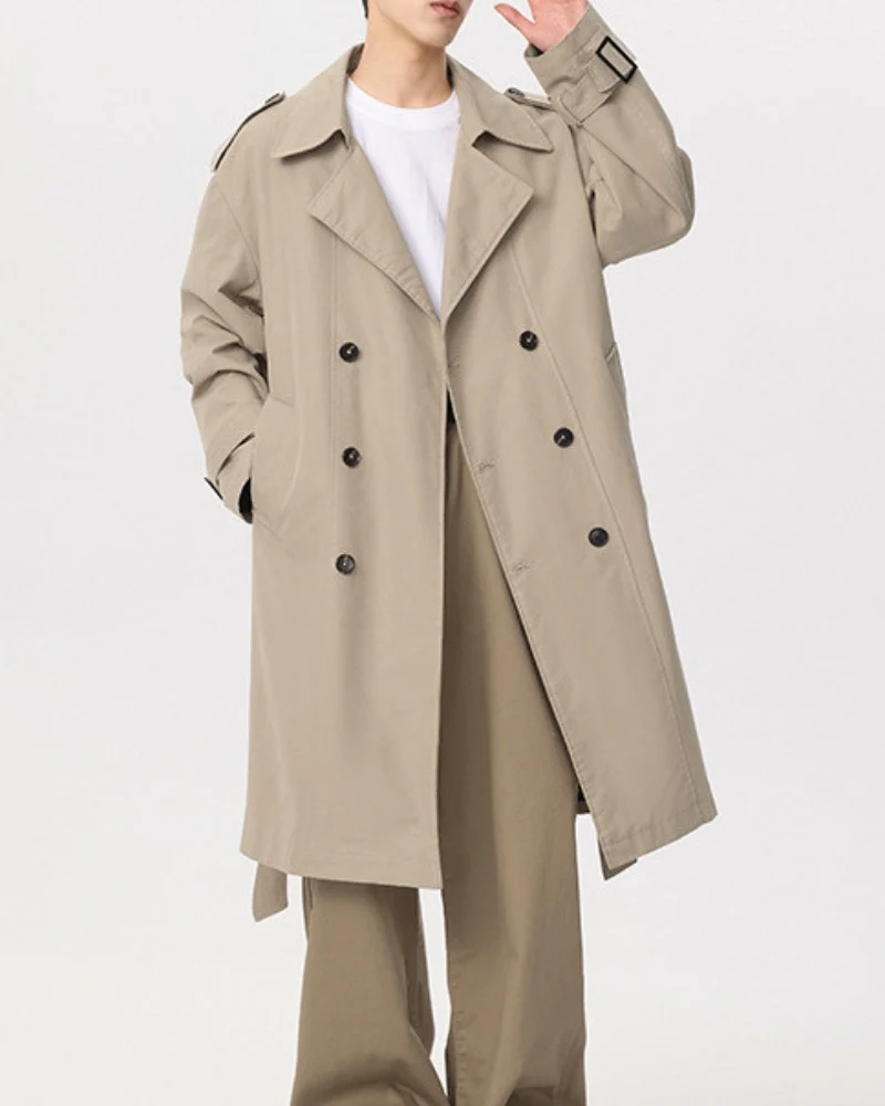 Classic Double-Breasted Trench Coat - Image 9