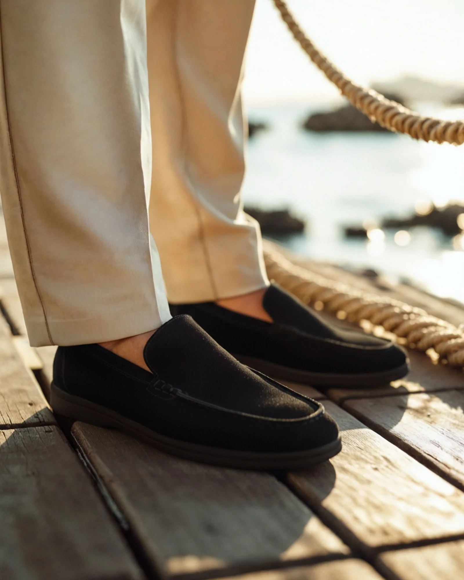 Premium Suede Loafers - Black Soles - Image 10