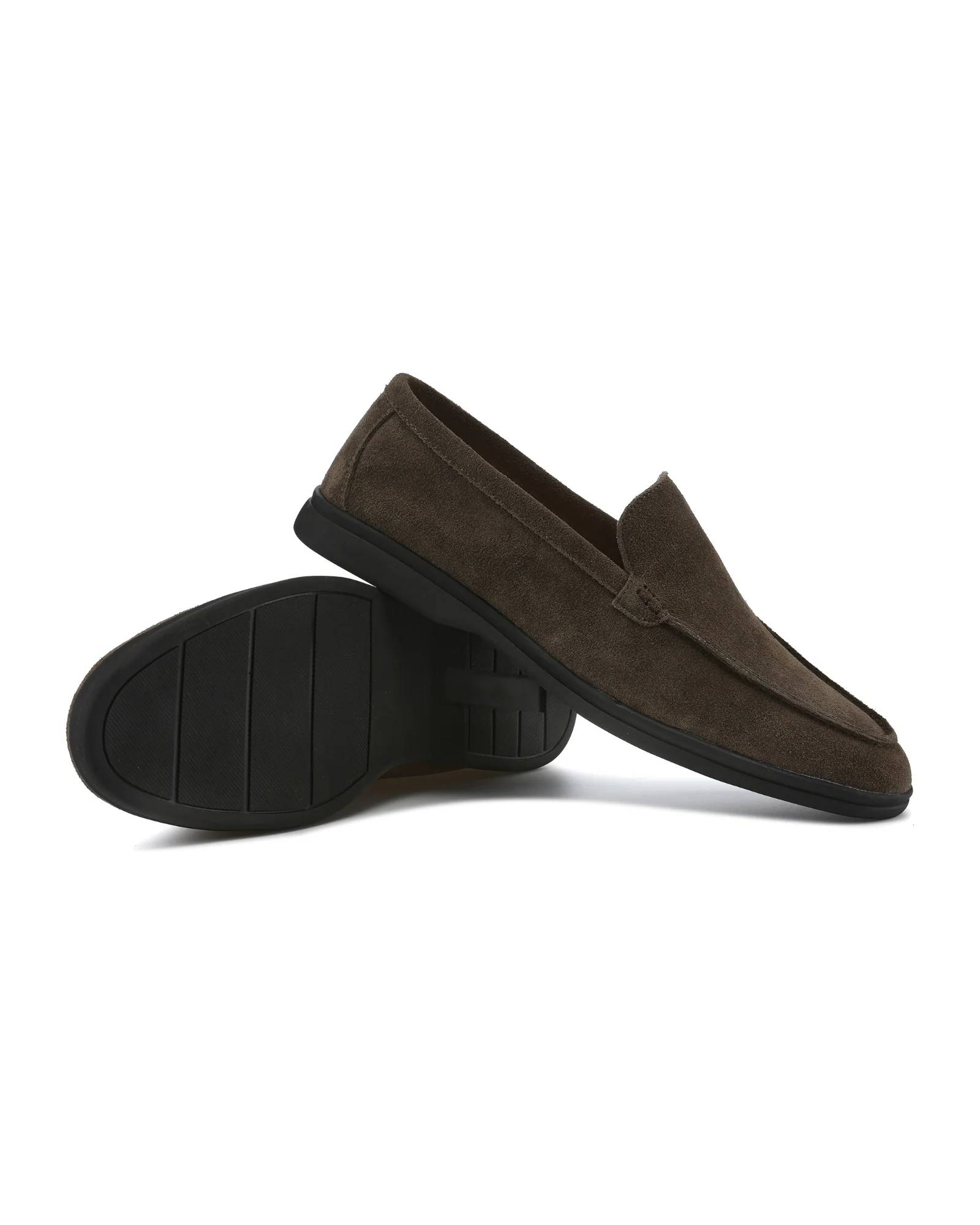 Premium Suede Loafers - Black Soles - Image 4
