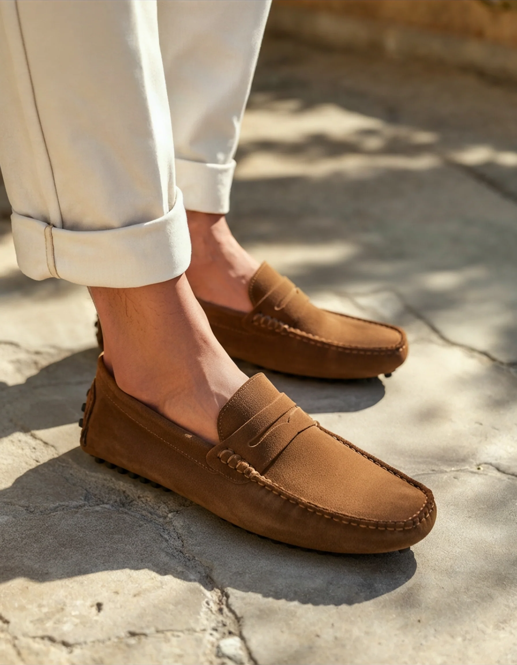 Suede Driver Loafers - Image 4