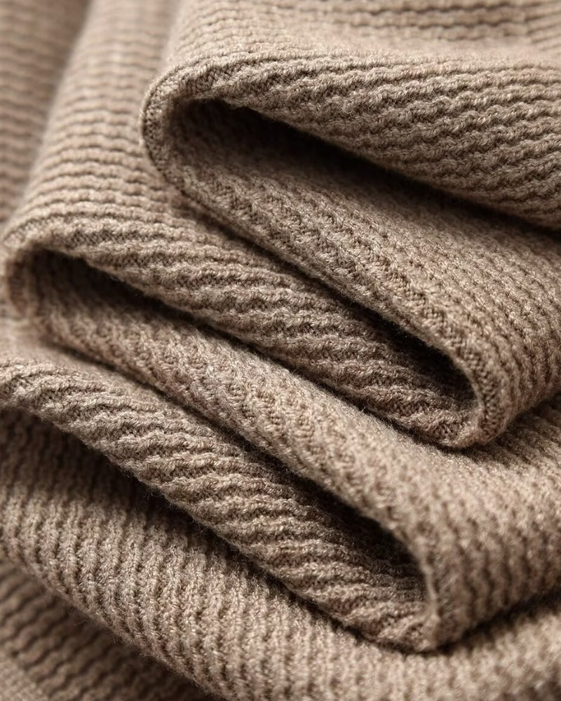 Textured Knit Polo Sweater - Image 6